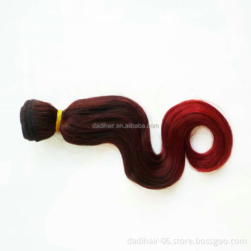 Adorable Factory hot sales 10"-14"  Brazilian Body Wave 6pcs    soft synthetic hair cheap high temperature hair weave